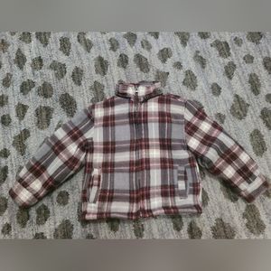 Elevani Kids Red Plaid Flannel Full Zip Jacket sz 2T